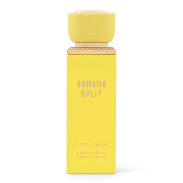 Gulf Orchid Banana Split Eau De Parfum Perfumes Fruity, Gourmand Banana, Peach, Orange, Pineapple Lily Of The Valley, Jasmine, Milk Musk, Vanilla, Sandalwood, Caramel