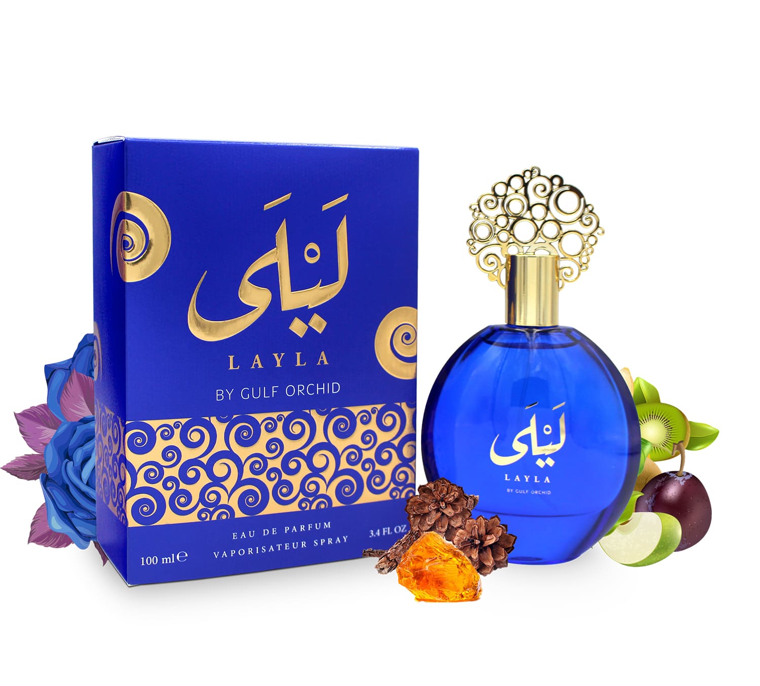 Gulf Orchid Layla Eau De Parfum Perfumes Fruity , Sweet Floral, Fruity Floral, Fruity, Woody Amber, Musk