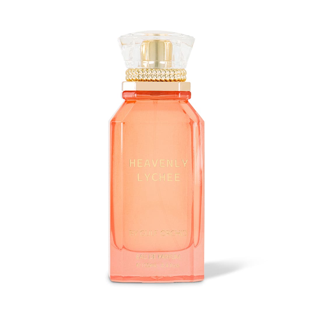 Gulf Orchid Heavenly Lychee Eau De Parfum Perfumes Fruity, Gourmand Fruity Accord, Lychee, Cherry, Apple Violet, Rose, Pineapple Cedarwood, Vanilla, Raspberry, Musk