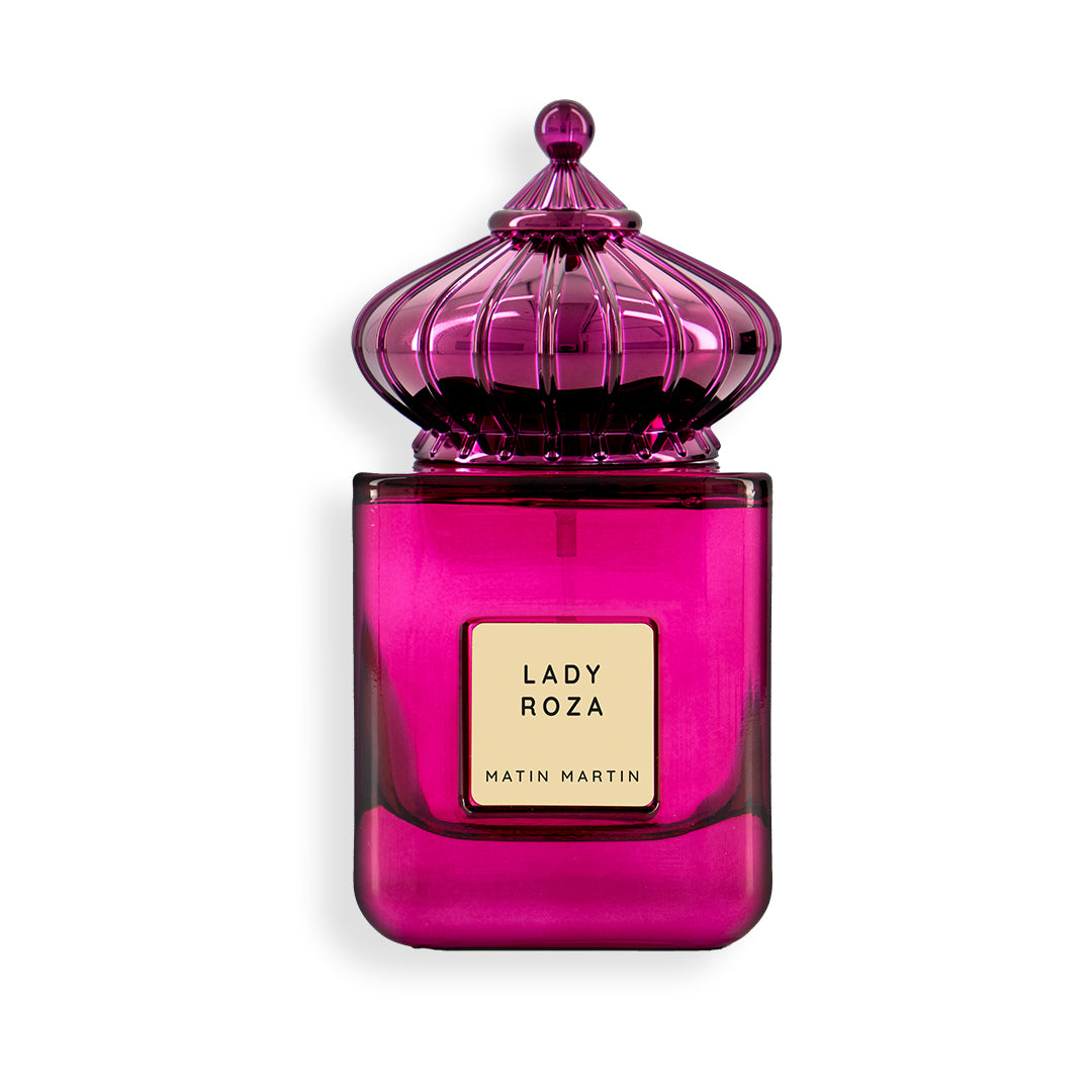 Matin Martin Lady Roza Eau De Parfum Perfumes Floral Litch, Rhubarb, Bergamot Rose, Peony, Petalia Cashmeran, Vetiver, Cedar
