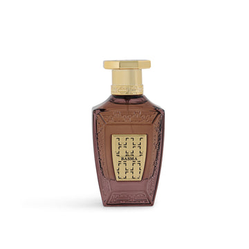 Maison Asrar Basma Eau De Parfum Perfumes  Woody ,  Oriental , Fruity Raspberry, Nutmeg, Saffron Rose, Oud, Sugary Musk, Patchouli, Vanilla