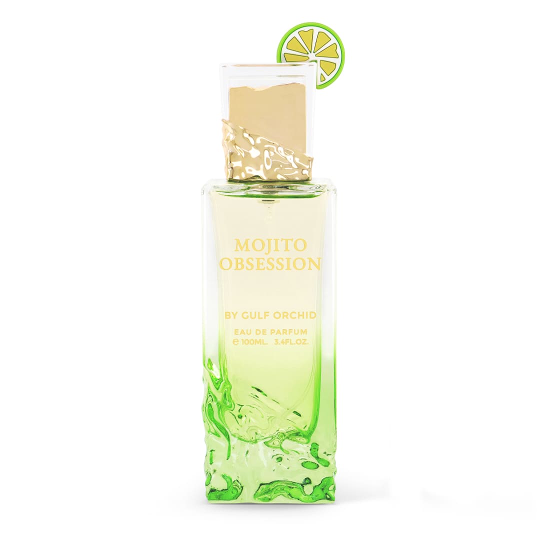 Gulf Orchid Mojito Obsession Eau De Parfum Perfumes Fruity , Woody Passionfruit, Lemon, Peach, Cardamom, Mind, Cinnamon Violet, White Flower, Amber Musk, Incense, Sugary, Cedarwood