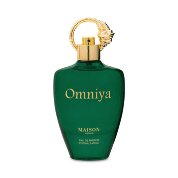 Maison Asrar Omniya Eau De Parfum Perfumes Woody, Fresh Citrus, Fruity, Ozonic, Spicy Freesia, Jasmine, Lily Of The Valley, Orris Ambergris, Leather, Moss, Musk