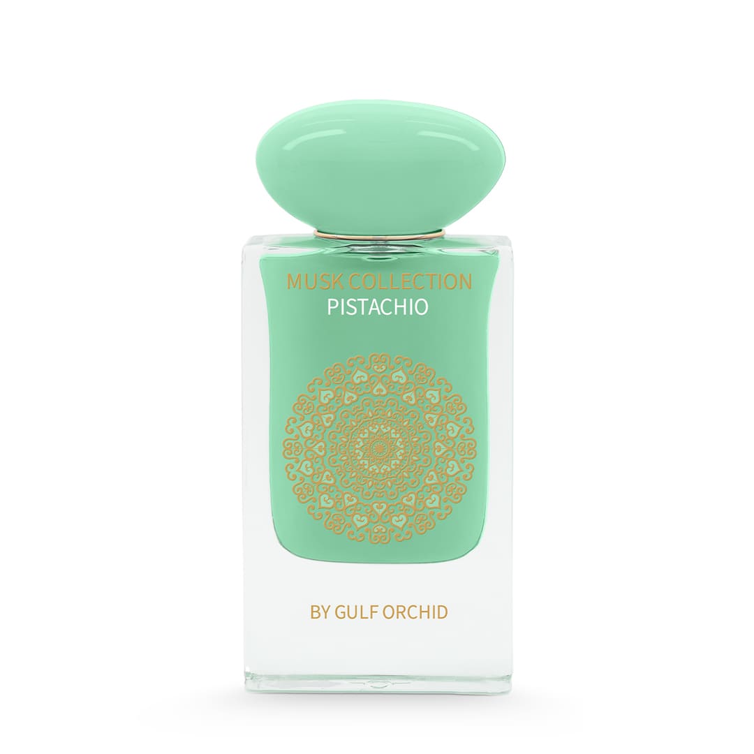 Gulf Orchid Pistachio Musk Eau De Parfum Perfumes Gourmand , Musky Pistachio, Nut, Milk Sandalwood, Rose, Powdery Musk, Vanilla, Ambergris
